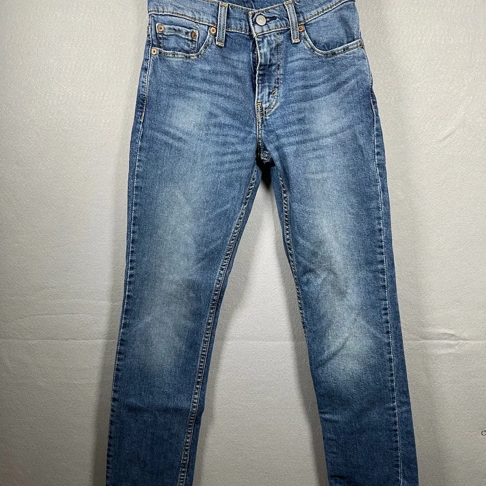 Levis 511 Slim Mens W29 L30 Medium Wash Blue Denim Jeans Straight Stretch